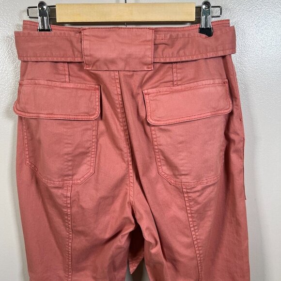 Rebecca Taylor La Vie Patrice High Waist Pants Size 26 Pink Belted Work Office - Picture 9 of 11
